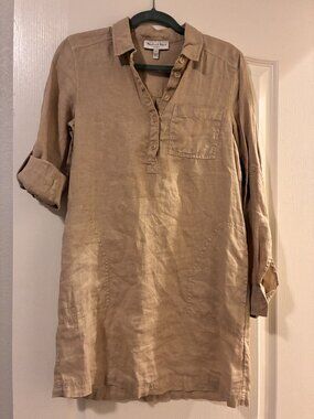 Khaki Linen Dress	Michael Stars	XS